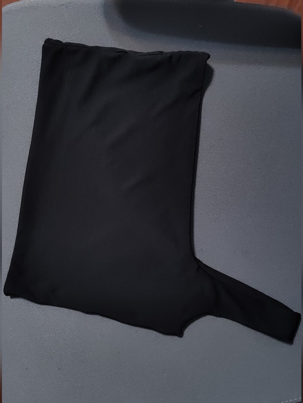 Black Stretch Women's One-Shoulder Crop Top Size S